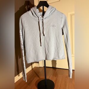 Victoria's Secret PINK Light Gray Cropped Pullover Hoodie